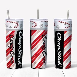 30oz Candy Cane Chapstick Tumbler